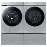 Samsung 6.1 cu. Ft. Front Load Washer w/ 7.6 Cu. Ft. Dryer w/ Super Speed Dry, Steel in Gray | Wayfair