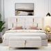 Mercer41 Sasi Queen Upholstered Platform Bed w/ Storage Ottoman 2 Piece Bedroom Set Upholstered in Brown | 40.7 H x 62.4 W x 85.2 D in | Wayfair