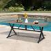 Lark Manor™ Arbadella Dining Table Metal in Gray | 82.5"L x 35.4"W x 29"H | Outdoor Dining | Wayfair 326E2B577CC74C60A7B67ABB7799FACA