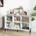 Ebern Designs Jazalynn Bookcase Wood in White | 31.5 H x 47 W x 14 D in | Wayfair CD0BBC37A7BD40E3B17F358A3017E82D