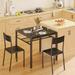 Ebern Designs Betson Square 25.59" L x 25.59" W Dining Set Wood in Black | 30 H x 25.59 W x 25.59 D in | Wayfair 38D3FA866266412E9FDB754EAE3EE486