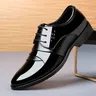 Business Dress Men Shoes Luxury Mens Dress Shoes Patent Leather Oxford Shoes for Men Oxfords