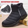 Winter Schnee Stiefel Männer Wasserdicht Casual Baumwolle Schuhe Flache Bequeme Männer Schuhe Plus Größe 46, Stiefeletten Frauen botas hombre