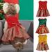 Meijuhuga Christmas Pet Dress Washable Comfortable Bow Decoration Dogs Cats Sleeveless Dress Festive Pet Outfit