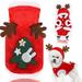 KIHOUT Flash Sales Dog Christmas Costumes Pet Cold Weather Sweater Coat Puppy Santa Claus Reindeer Outfit Winter Hoodie Warm Vest Clothes Jumpsuit Apparel for Small Medium Dogs Cats