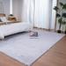 iLieber Faux Rabbit Soft Fluffy Fur 8x10 Gray Area Rug Washable Rugs Bedside Rug Plush Rug Nursery Rug for Living Room Bedroom Teen Room