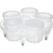 Instant Pot Yogurt Cups and Pressure Sterilization Rack 6-Oz Dessert Cups with Lids Bottle Sterilizer Non-Toxic BPA-Free Plastic Clear