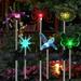 Solar Butterfly Figurine Lights - 6 Pack Multi-Color Changing LED Garden Stake Lights for Patio Yard Pathway