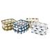 HEMOTON 4pcs Desktop Storage Bins Basket Organizers Foldable Cotton Linen Storage Bins for Makeup Book with Handle