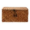 Seaweed Storage Box 1Pc Seaweed Storage Box Seagrass Storage Case Handmade Woven Basket with Lid