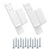 Door Barrier Brackets 2x4 U Bracket 2 Pack with Screws Drop Open Bar Holder Door Bar Brackets for Barn Garage Shed White