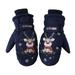 Manxivoo Gloves for Cold Weather Kids Winter Gloves Snow Ski Waterproof Thermal Insulated Gloves for Boys Girls Toddler Children Youth for Cold Weather Heated Gloves Navy