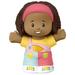 Fisher-Price Little-People Figure - HJW71 ~ African-American Girl Figure Wearing Colorful Overalls and Pink Headband ~ Works Great with Any Little-People Playset
