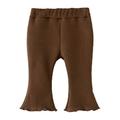 Fall Savings 2023! TUOBARR Cotton Pants for Toddler Girl Baby Pant Legging Jogger for Infant Toddler Baby Knit Jogger Pants Baby Sweatpants Brown 2-3 Years