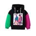 Ydojg Kids Boys Girls Casual Tops Girls Color Block Hooded Sweatshirts Print Casual Hoodie Sweatshirt Pullover For For 4-5 Years
