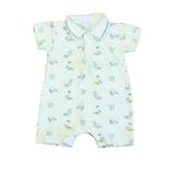 Pre-owned Kissy Kissy Boys White | Blue | Green Golf Romper size: 6-9 Months