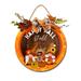 Happy Fall Y all Sign Front for Door Decoration 12 in Round Wood Wreaths Wall Hanging Outdoor Farmhouse Porch for Spring Summer Fall All Seasons Holiday Christmas