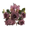 Waroomhouse Artificial Peony Flowers Long-lasting Peony Flowers Rose Pink Peony Artificial Flower 6 Fork Vintage Style Realistic Non-fading Uv-resistant Peony