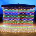 Viworld LED Net Mesh Fairy String Decorative Lights 96 LED Outdoor Waterproof Net Lights with 8 Lighting Modes for Chirstmas Wedding Party Holiday Decor (4.9ft x 4.9ft Multicolor)