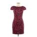 French Connection Casual Dress - Sheath: Pink Leopard Print Dresses - Women's Size 8
