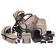 iCandy Peach 7 Travel System - Pushchair and Carrycot - Complete Car Seat Bundle Cookie Black