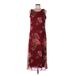 Mary McFadden Casual Dress: Burgundy Dresses - Women's Size 6