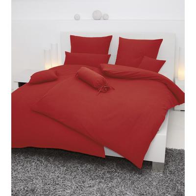 Kissenbezug JANINE "PIANO 0125", rot, B:40cm L:40cm, Mako-Soft-Seersucker, Obermaterial: 100% Baumwolle, Kissenbezüge, mit Reißverschluss, Soft-Seersucker, passend zur Bettwäsche Image