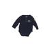 OshKosh B'gosh Long Sleeve Onesie: Blue Print Bottoms - Kids Boy's Size Medium