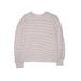 SO Long Sleeve Top Gray Stripes Crew Neck Tops - Kids Girl's Size X-Large