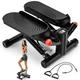 ACFITI Mini Steppers for Exercise, Stair Steppers Machine with Super Quiet Design, Hydraulic Twist Stepper with Resistance Bands,Portable Home Exercise Equipment,330lbs Weight Capacity