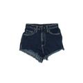 Lee Denim Shorts: Blue Solid Bottoms - Women's Size 25 - Dark Wash