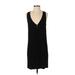 Madewell Casual Dress - Shift Plunge Sleeveless: Black Print Dresses - Women's Size Small