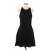 BP. Casual Dress - Mini Crew Neck Sleeveless: Black Print Dresses - Women's Size Medium