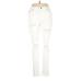 KANCAN JEANS Jeggings - Mid/Reg Rise: White Bottoms - Women's Size 11 - Distressed Wash