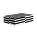 Jonathan Adler Op Art Lacquer Large Decorative Box Lacquer in Black/Blue | 3 H x 12 W x 8 D in | Wayfair 27298