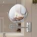 Symple Stuff Indre Mirror 8", Double Sided Makeup Mirror, Swivel Extension, Bathroom Shaving Mirror in Gray | 11.9 H x 16.9 W x 1 D in | Wayfair