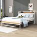 17 Stories Caressa Queen Metal Platform Bed w/ Twin trundle, Upholstered headboard | 39 H x 62 W x 87 D in | Wayfair