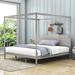 Millwood Pines Braderick King Size Wooden Canopy Platform Bed Wood in Gray | 70 H x 78 W x 73 D in | Wayfair BA3A9900B56C4E9195D88F8D7B5EDD9F