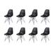Latitude Run® Zanobi Low Back Side Chair Dining Chair Plastic/Acrylic/Upholstered in Black | 31.89 H x 18.11 W x 20.87 D in | Wayfair