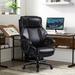 Wildon Home® Alkes Faux Leather Office Chair, Swivel Computer Chair, Ergonomic Task Chair in Black | 47.6 H x 29 W x 24 D in | Wayfair