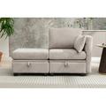 Hokku Designs Jahlani Upholstered Chaise Lounge Polyester/Wood in Gray | 33.46 H x 29.13 W x 54.32 D in | Wayfair 3FFAF17AEF12425CB36D73E050E376D8