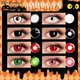 Bio-essence 1Pair Halloween Lenses Cosplay Contact Lenses for Eyes Blue Contact Lenses Red Eye