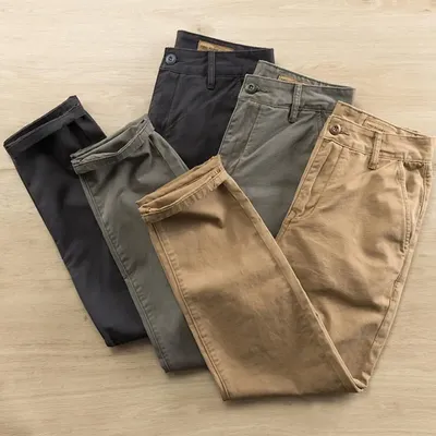 Excellent Men Work Trousers Mid Waist Cargo Pants Training Match Top Loose Pockets Men Work Pants