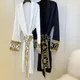 Luxury New Light Black Gold Printing Trend Robe Wearing Windbreaker Palace Fashion Home Long Men