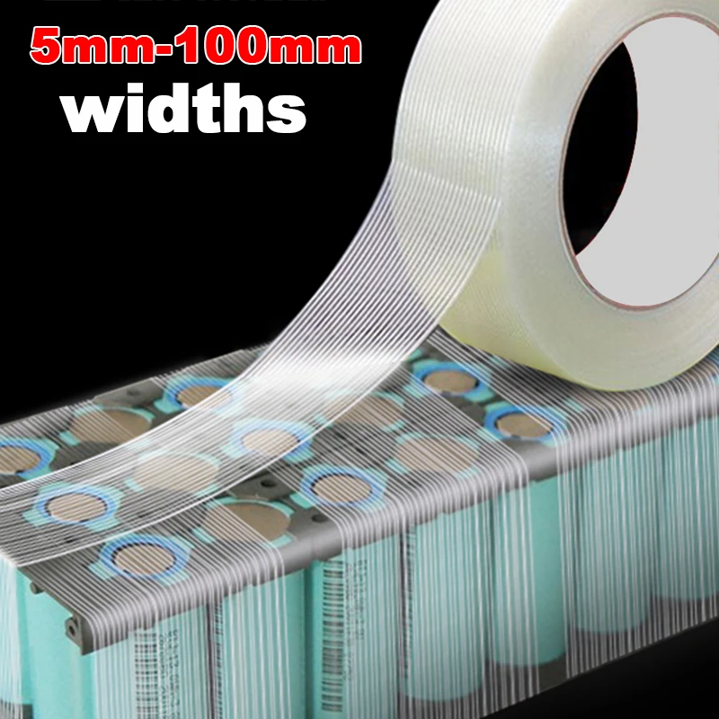 Glasfaserband, Lithium-Akku, einseitig, hohe Temperaturbeständigkeit, selbstklebend, feste Dichtung, Isolierfolie, starke Streifen Image