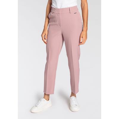 Anzughose LAURA SCOTT, Damen, Gr. 42, N-Gr, rosa, Web, Obermaterial: 90% Polyester, 10% Elasthan, feminin, figurumspielend 7/8-Länge, Hosen, mit Bügelfalte Image