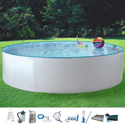 Rundpool KONIFERA "NEO 2", weiß, H:120cm Ø:450cm, Schwimmbecken, inkl. umfangreichem Zubehör, Tiefe 120 cm, versch. Größen