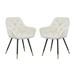 Luppino Tufted Velvet Dining Chairs - 34.25" - White and Black - 2ct