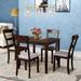 5-Pcs Dining Room Set Includes Wooden Kitchen Table & 4 Padded Chairs