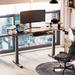Eureka Ergonomic 72" Large Multifunctional Standing Desk with Keyboard Tray, Walnut